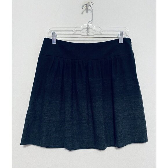 Theory Mini Skirt Womens 4 Pleated Charcoal Gray Ombre Wool Y2K - Picture 1 of 6